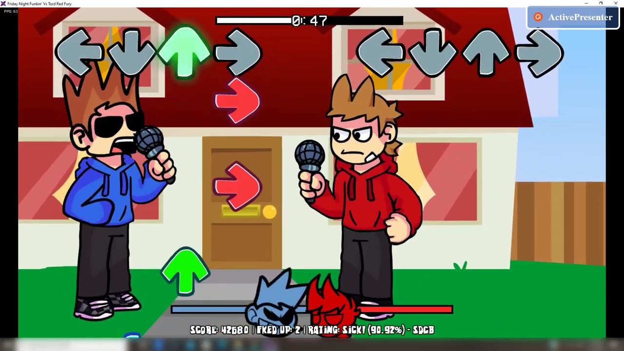FNF Tord Red Fury Tom (Checked) Tord with it