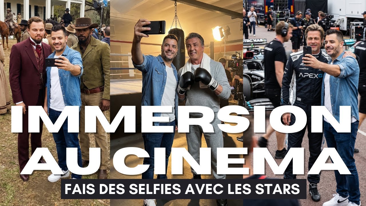 Je t'apprends avec l'IA à faire un selfie avec toutes les stars sur tous les plateaux de cinéma !