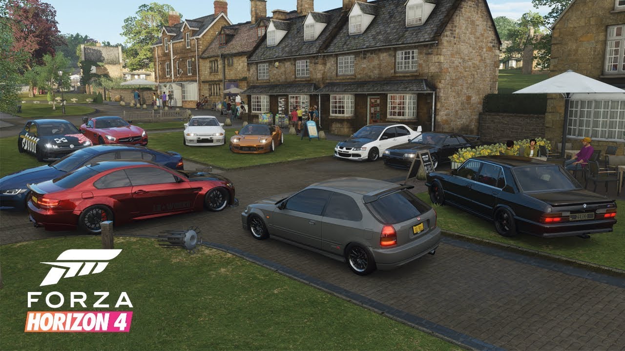 Forza Horizon 4 | Clean Stance Car Meet - Cruising & Drifting w/ Widebody NSX, Evo IX, R32, & More