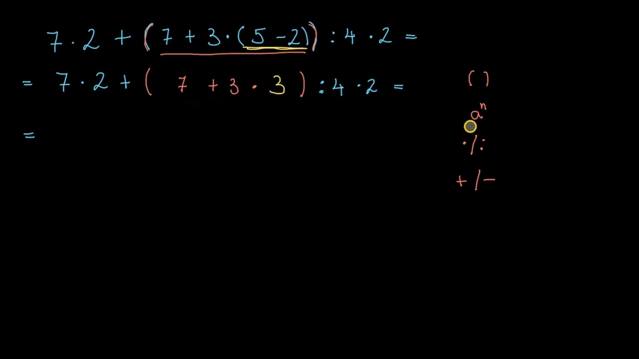 Feladat megold&aacute;sa a műveleti sorrend figyelembev&eacute;tel&eacute;vel | Az algebra alapjai | Khan Academy magyar