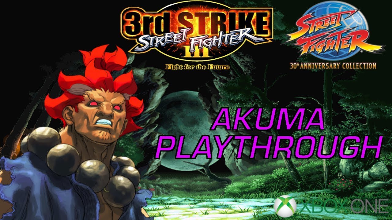 Street Fighter III 3rd Strike: Akuma Playthrough (Xbox One) (1080p 60fps)