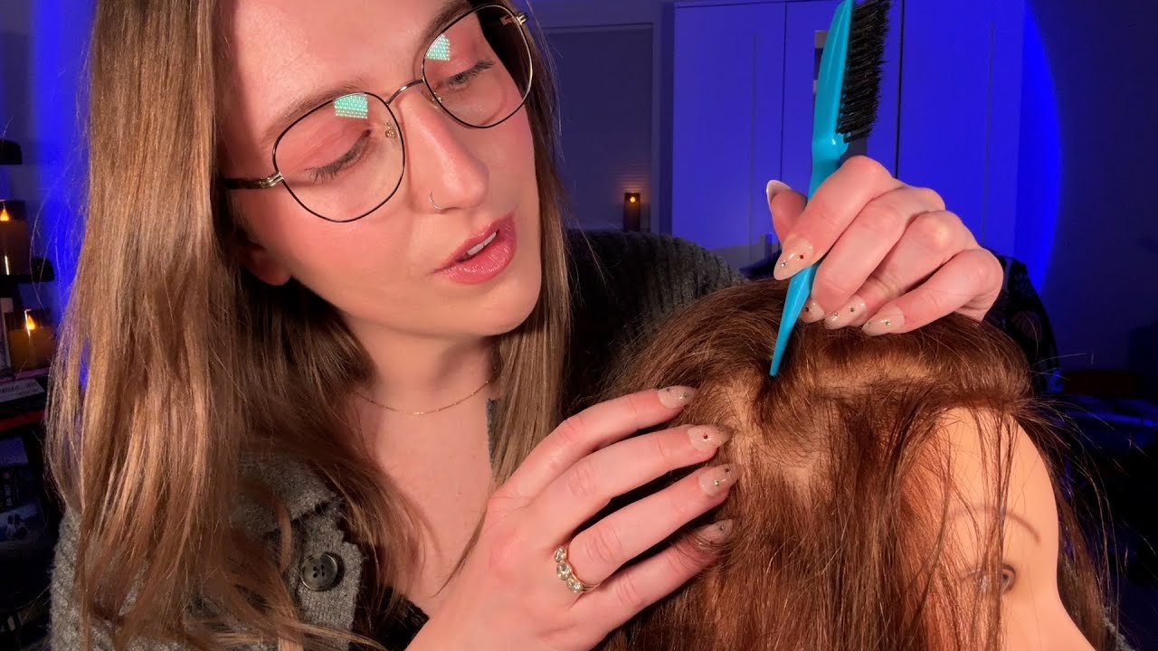 ASMR BFF Does Your Lice Check 🐜 and Plucks Them Out 💆‍♀️