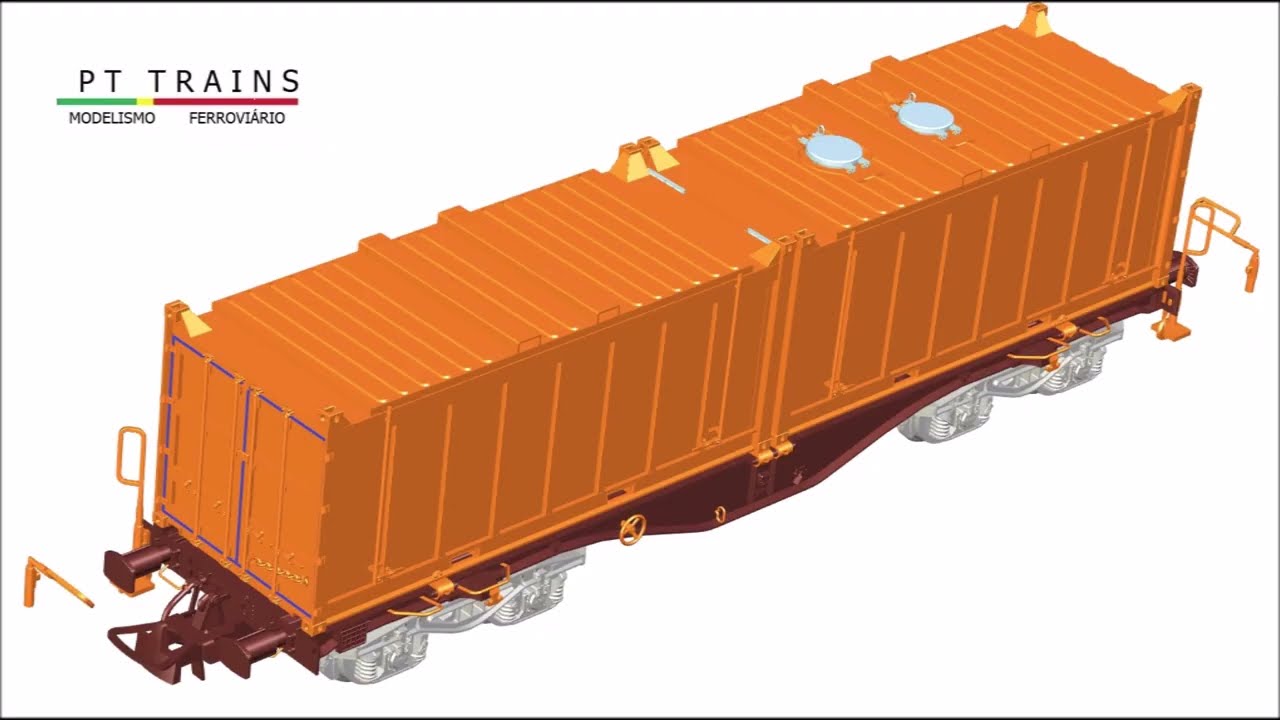 PT TRAINS DINAZZANO PÓ CONTAINERS PROJECT IN H0 SCALE