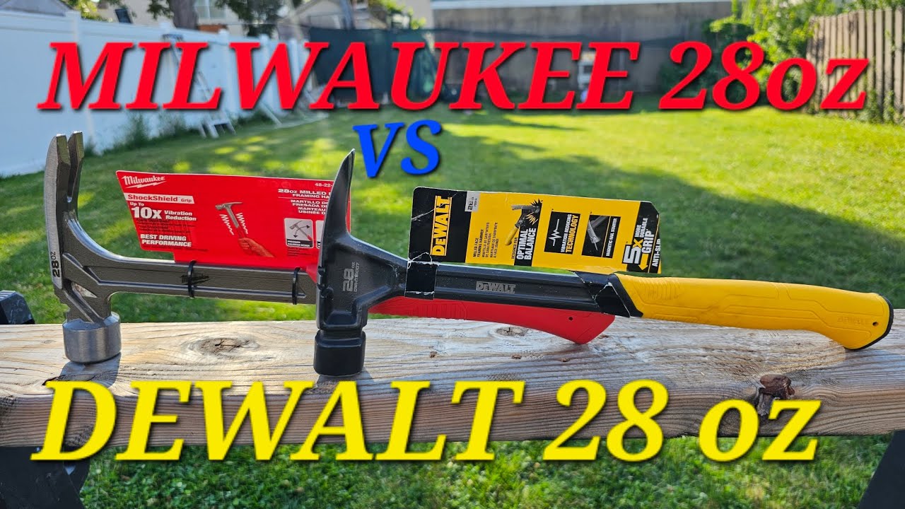 martillo Milwaukee 28 oz / martillo dewalt 28oz / comparaci&oacute;n