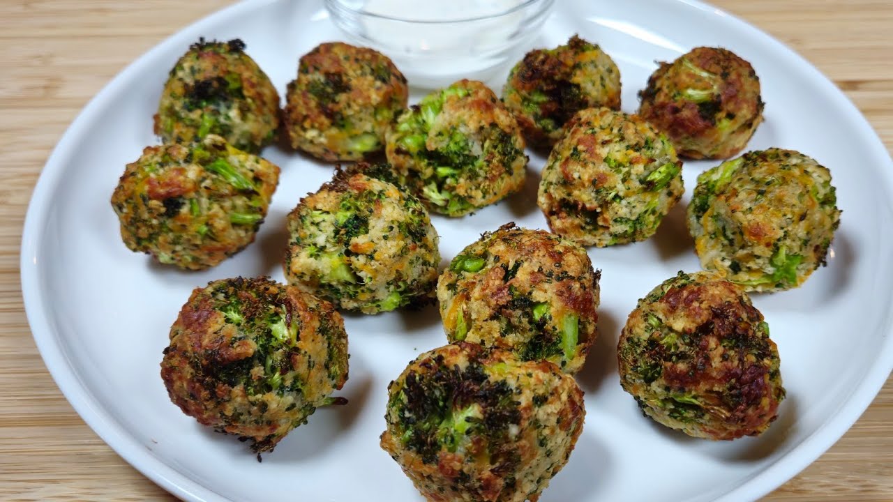 Air Fryer Broccoli Cheese Balls || Healthy Snack