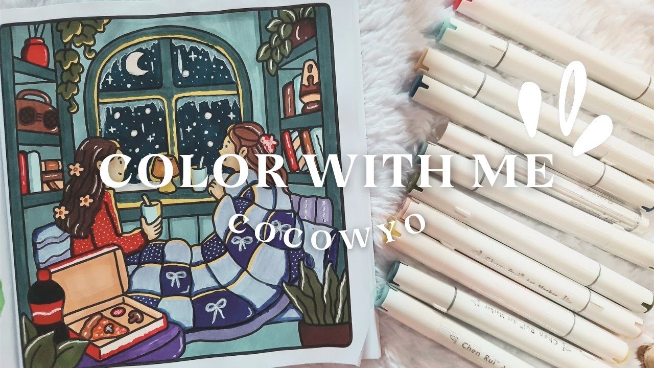 Coloring with Chen Rui Markers ✨ | Stunning Coco Wyo Girl Moments 🎨 #AdultColoring #ColorWithMe