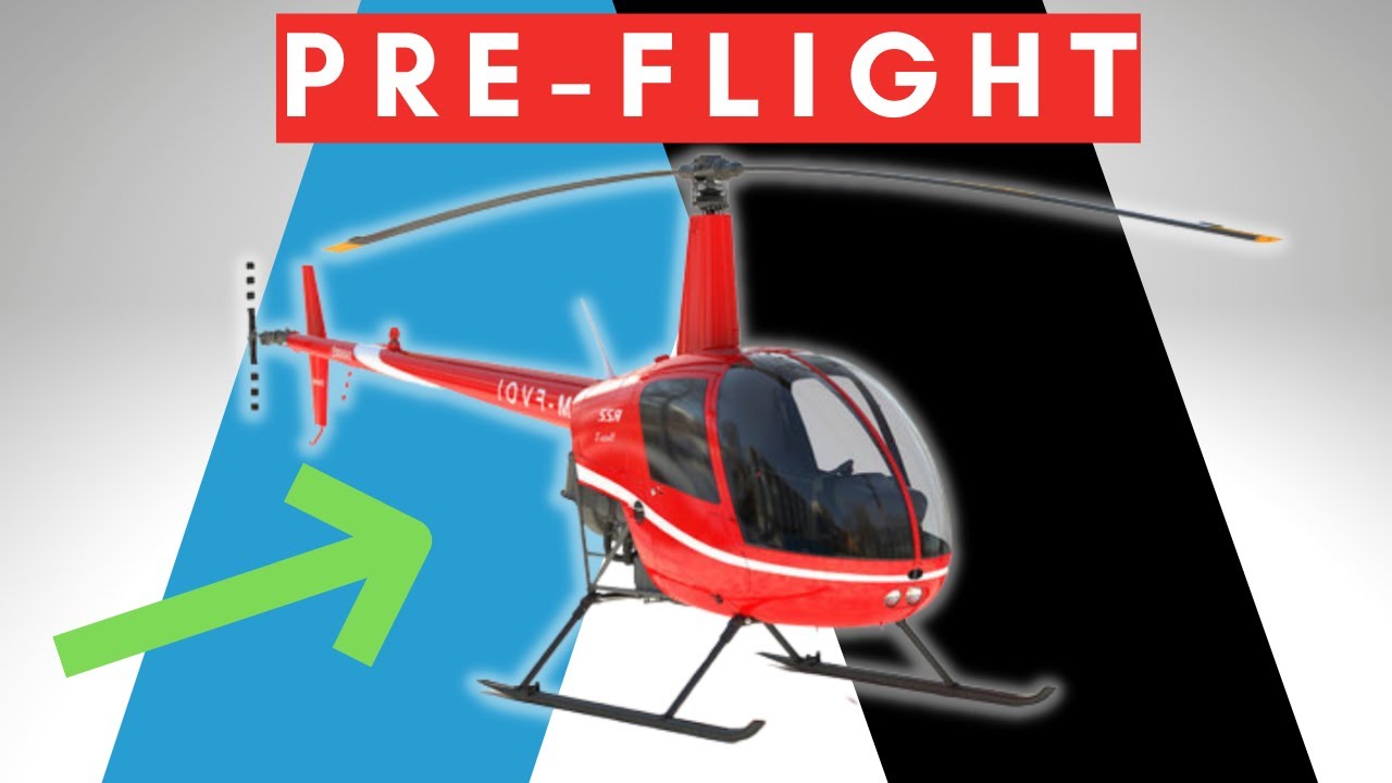 PRE-FLIGHT a Robinson R22 Helicopter