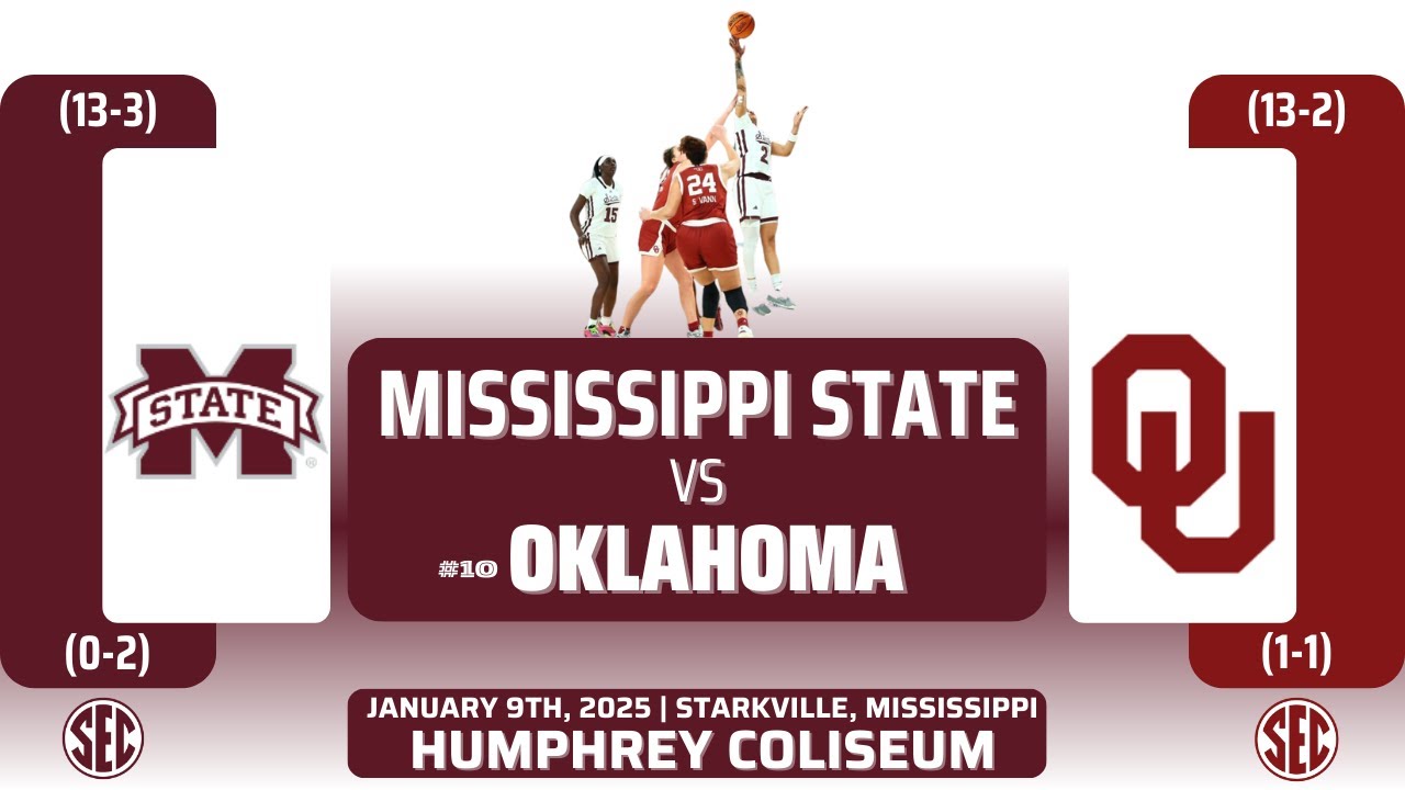 Mississippi State vs No. 10 Oklahoma | SEC | 1.9.25