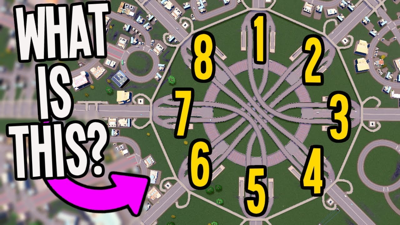 Fixing 2% Traffic on Gigantic Eight Point Roundabout in Cities Skylines!