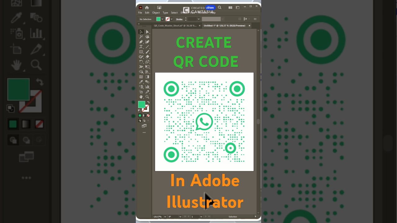 Create QR Code Design for WhatsApp #adobeillustrator #design #tutorial #art #qrcodedesign #qrcode