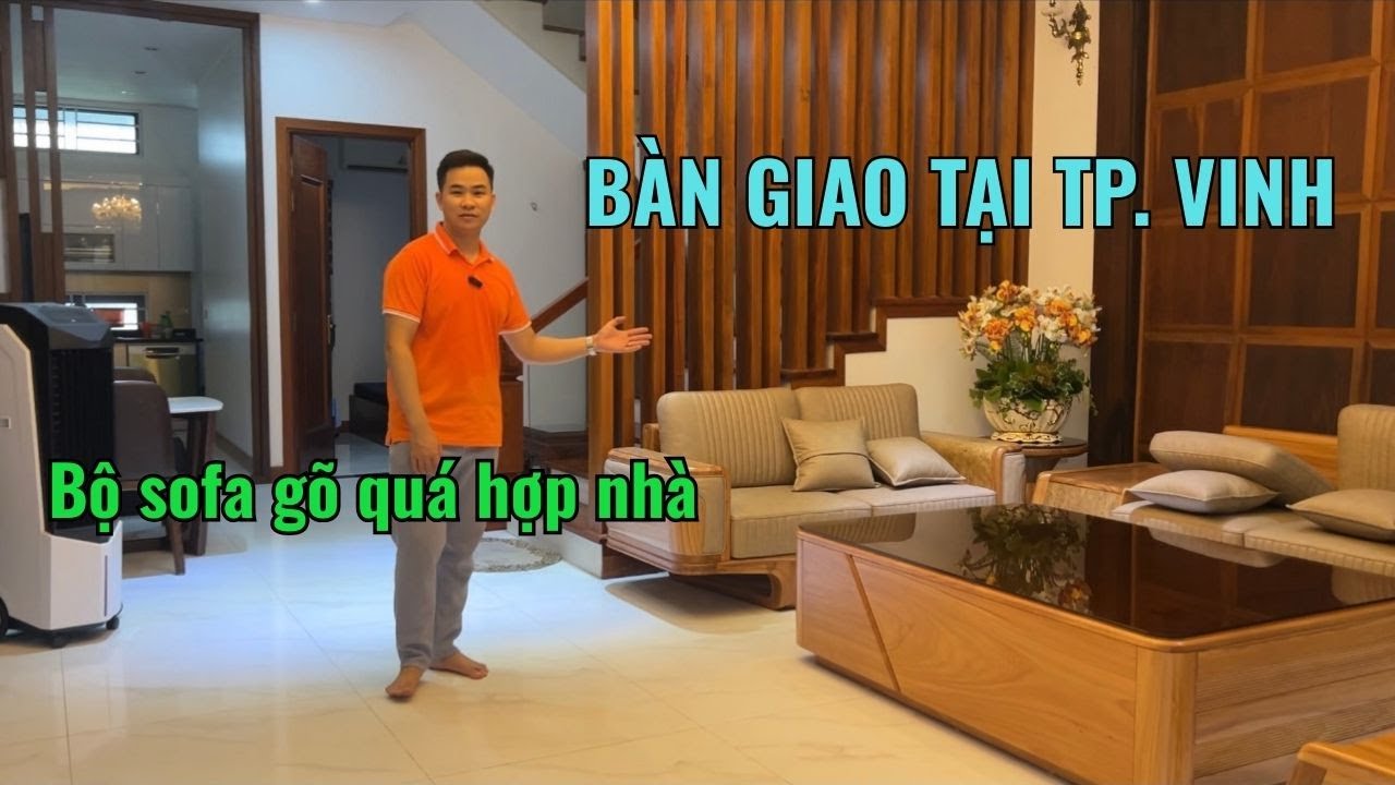 BÀN GIAO SOFA GỖ GÕ ĐỎ TẠI THÀNH PHỐ VINH | BÀN  GHẾ GỖ GÕ ĐỎ NGUYÊN KHỐI | NỘI THẤT GỖ TỰ NHIÊN