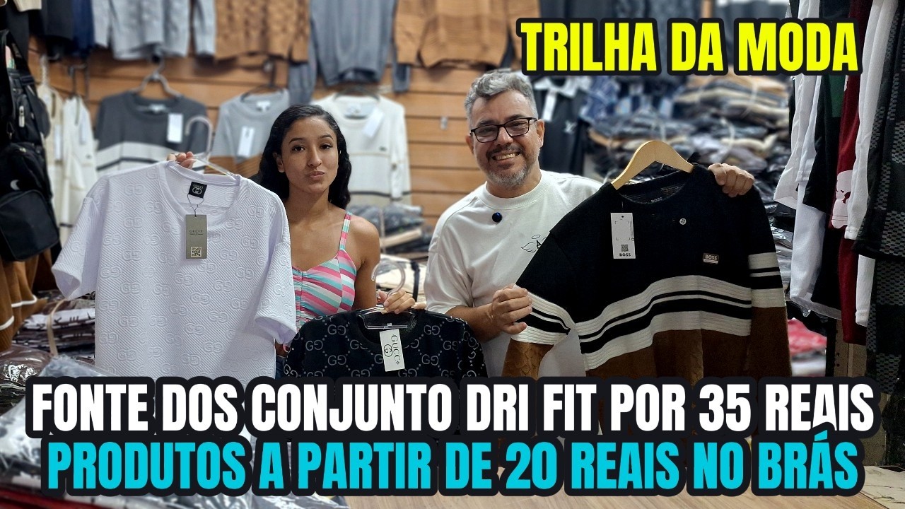 🚨 Conjuntos Dry Fit por R$35 no Brás! Dá pra lucrar muito! 💰