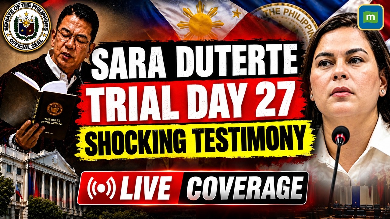 Sara Duterte Trial LIVE: Sebastian Duterte Called as Prosecution Witness |Philippines Senate Day 27