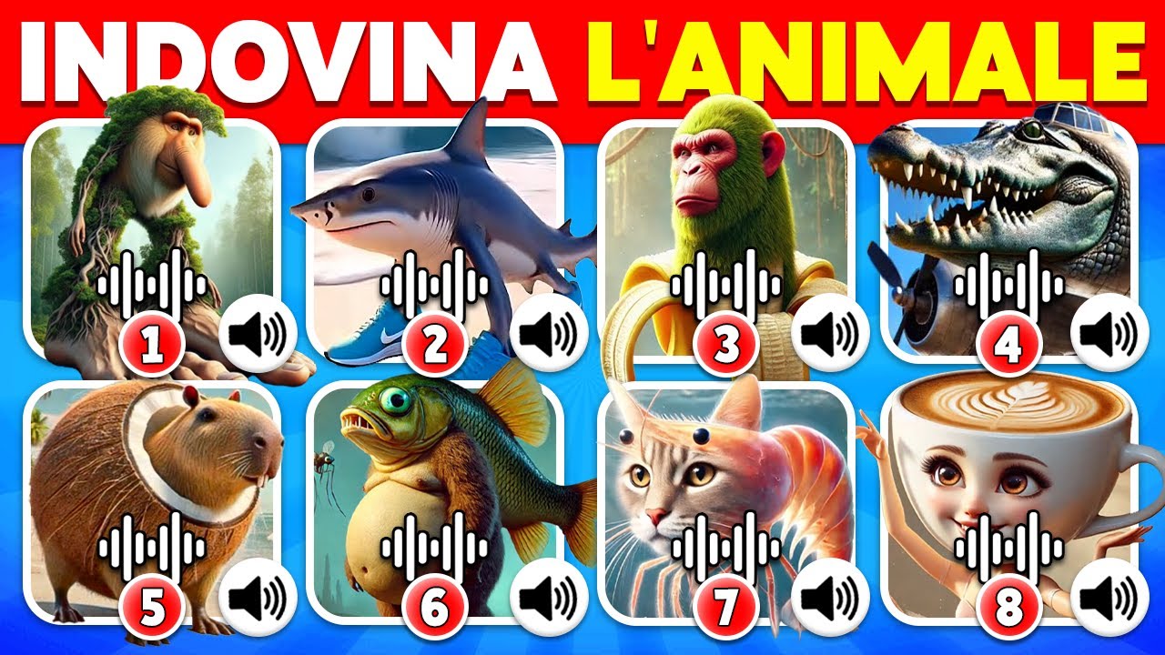 Indovina gli Animali dei BRAINROT ITALIANI | Tralalero Tralala🦈Tung Tung Sahur🪵Lirili Larila🐘