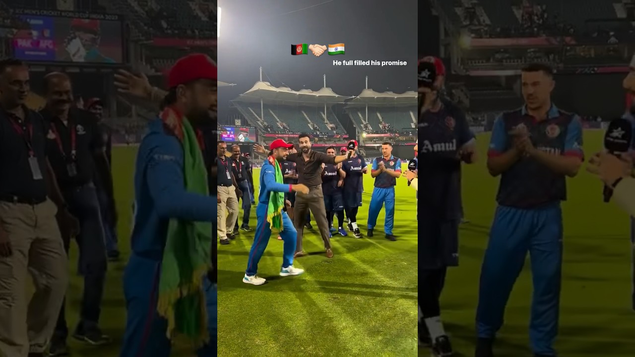 😍 Rashid Khan dances with Irfan Pathan🔥Afghanistan in semifinal #afgvsban  #rashidkhan