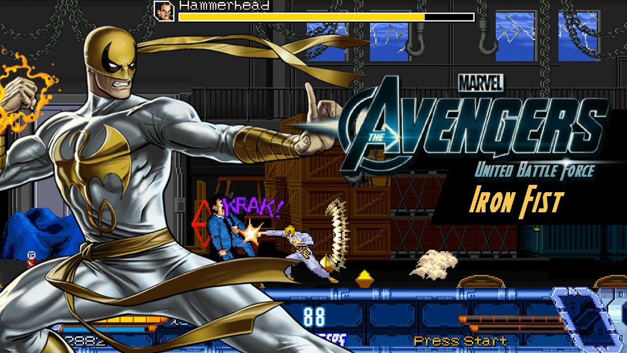 Iron Fist vs Hammerhead - Avengers United Battle Force OpenBOR