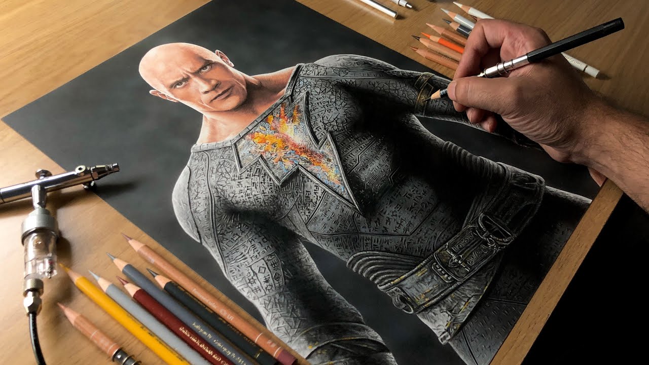 The Rock As Black Adam – Crazy Realistic DC Comics Fan Art Timelapse!