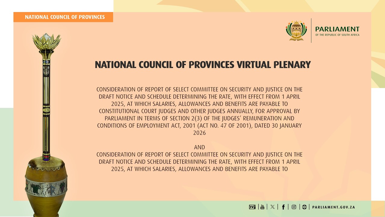 NATIONAL COUNCIL OF PROVINCES PLENARY, 6 February 2026