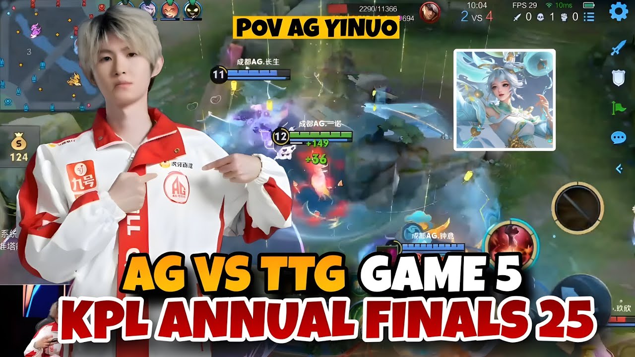 POV AG YINUO PLAYS ARLI | AG VS TTG GAME 5 | KPL ANNUAL FINALS 25 - K.O STAGE | HONOR OF KINGS