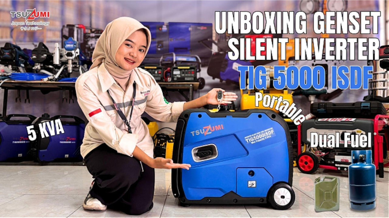 Bisa Bensin & LPG?! Genset Silent 5 KVA Tsuzumi TIG 5000 ISDF Paling Fleksibel | 0878-0104-0101