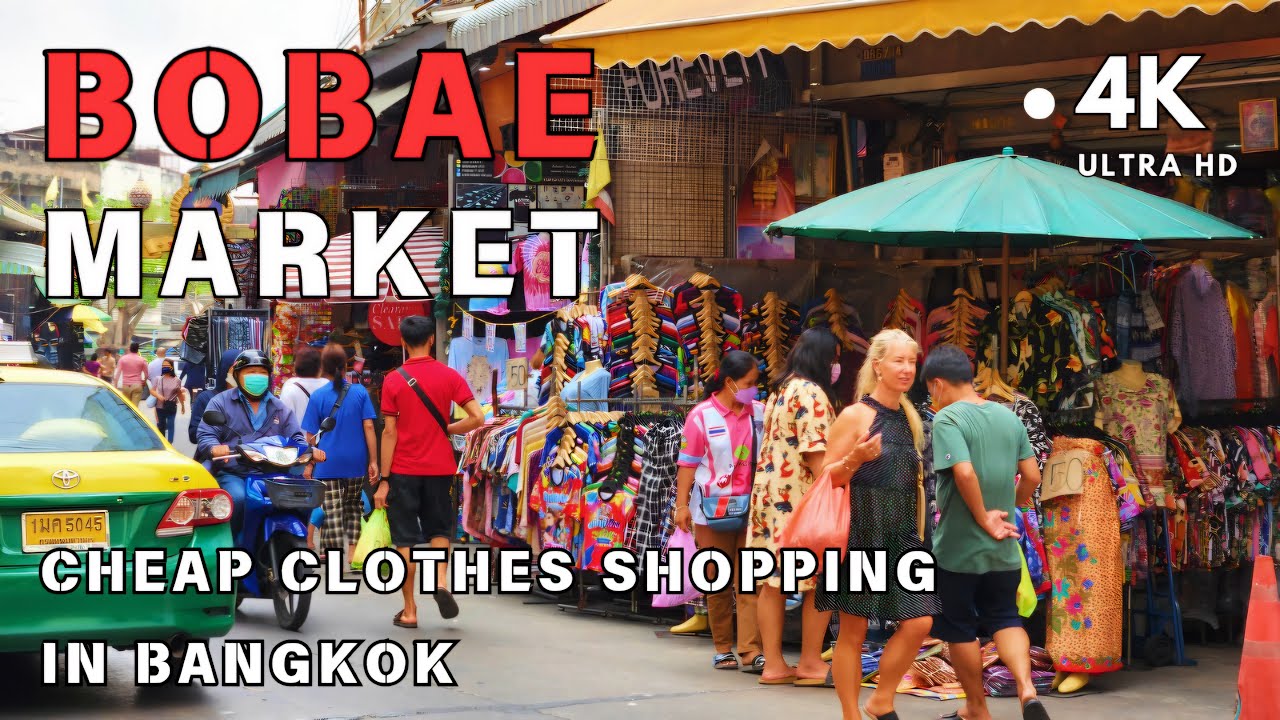 [4K UHD] Walking around Bobae Market in Bangkok | Huge Cheap Clothing Market in Thailand