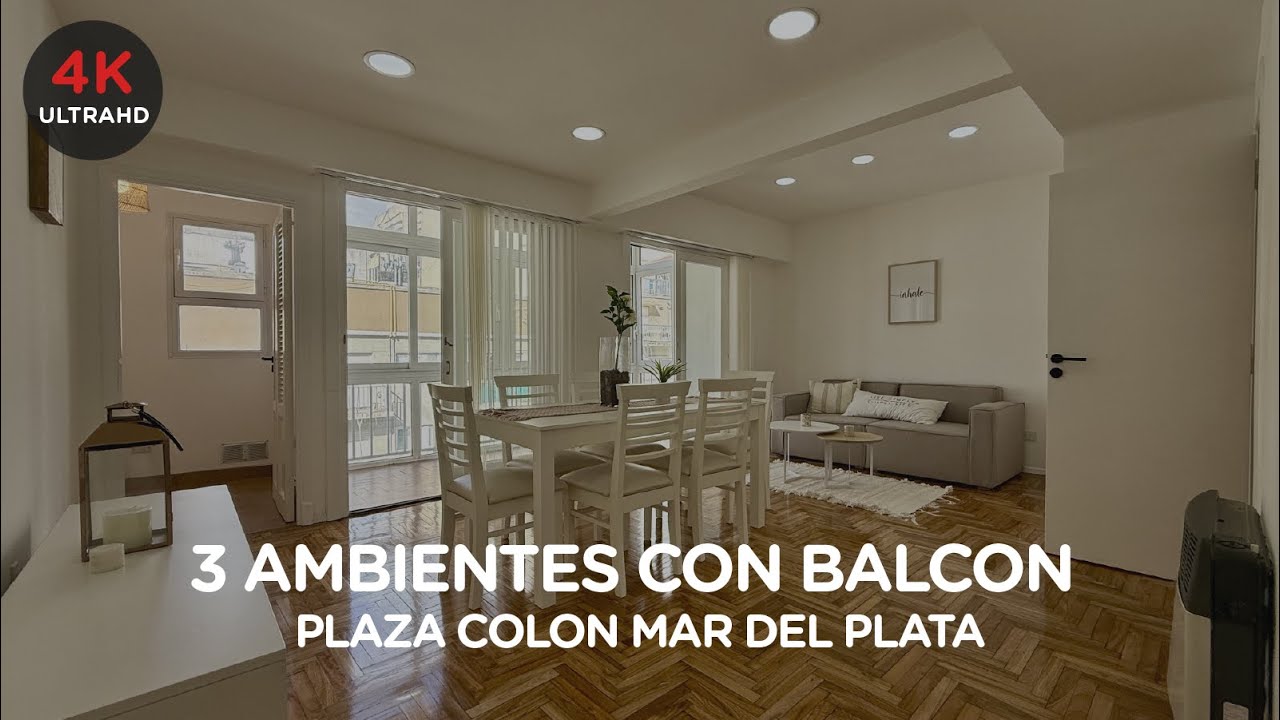 VENTA Departamento 3 Ambientes con escritorio a pasos del mar - Plaza Colon Mar del Plata