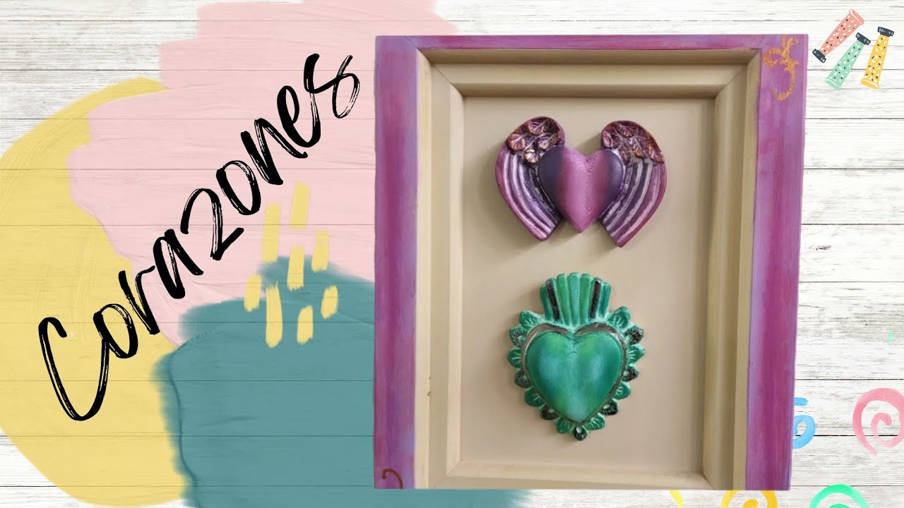 Como pintar Corazones en Marco