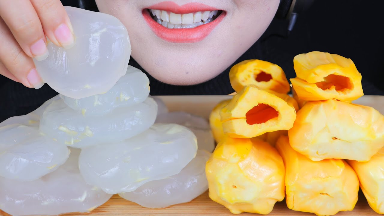 ASMR Palmyra Palm Fruit , Jackfruit *Natural Jelly (EATING SOUNDS) NO TALKING | PAN-ASMR
