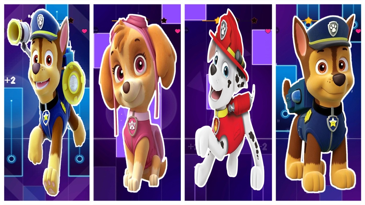 Paw Patrol Coffin Dance 😱 Tiles Hop Impossible Challenge!