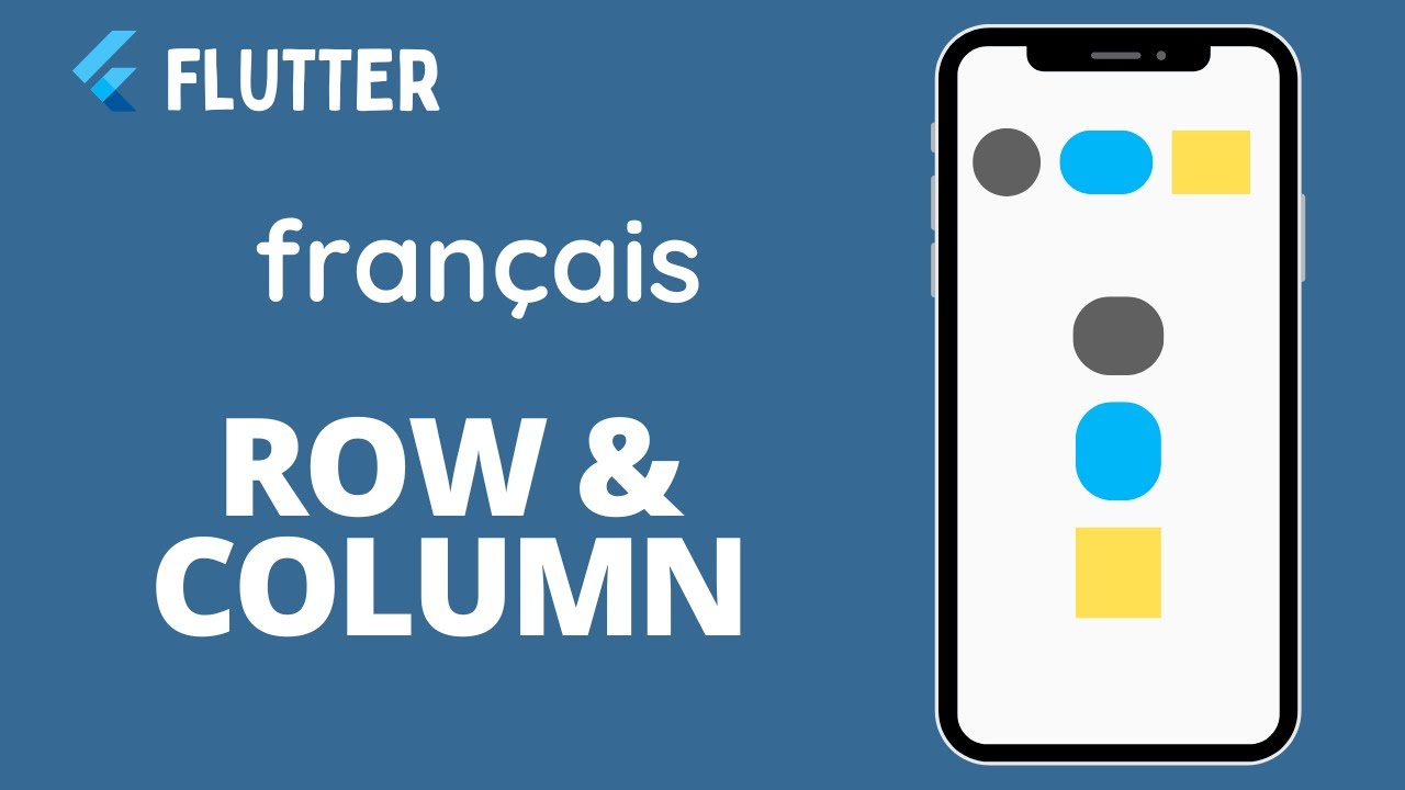 2- widget Row et Column dans #flutter.(Un jour, un widget de Flutter )