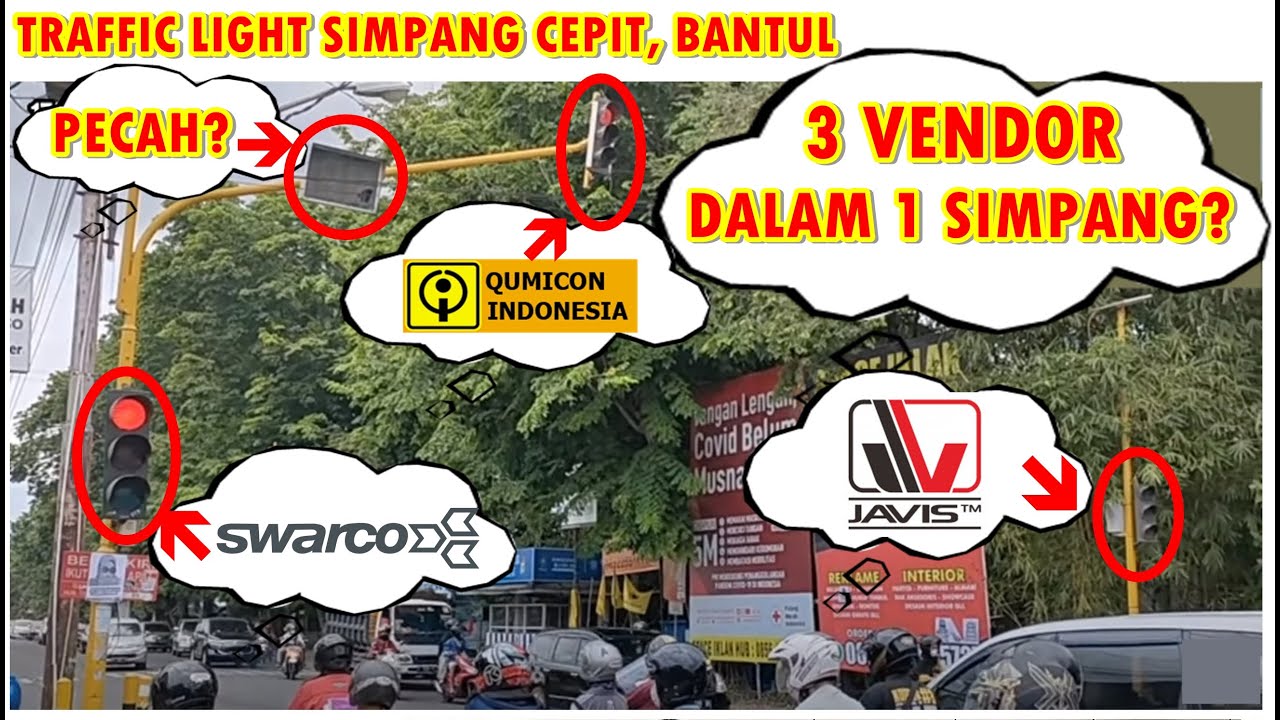 3 VENDOR DALAM 1 SIMPANG TRAFFIC LIGHT PERTIGAAN CEPIT BANTUL YOGYAKARTA
