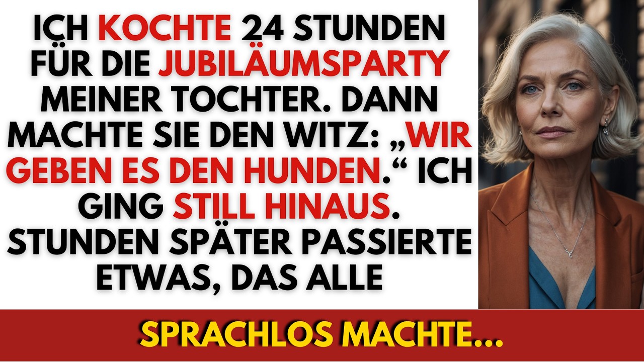 Ich kochte 24 Stunden für die Party meiner Tochter – dann hörte ich: „Wir geben es den Hunden“
