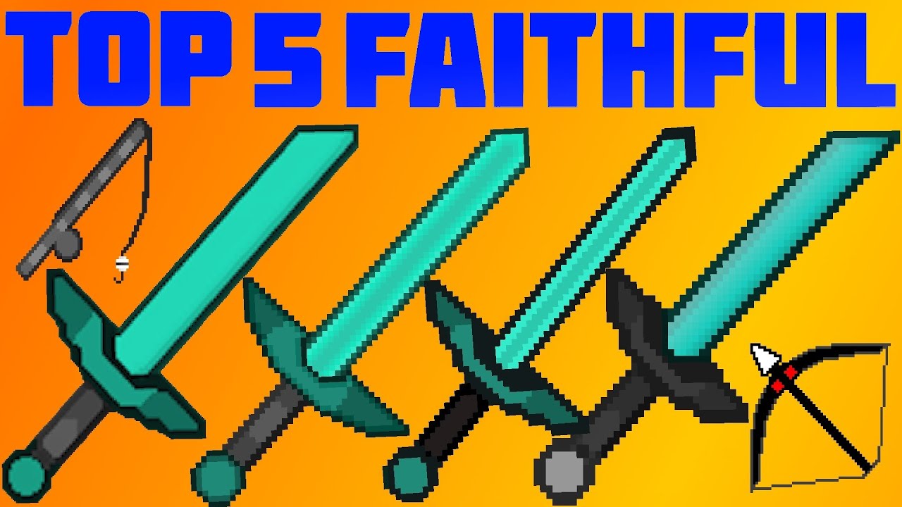 TOP 5 Minecraft PvP Texture Packs Faithful - 1.12.X 1.11.X 1.10.X 1.9.X