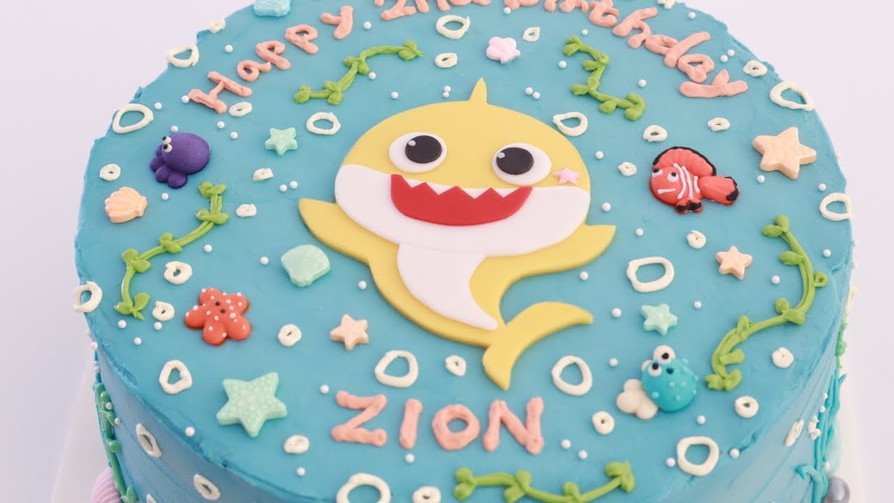 How To Make Fondant Baby Shark (Fondant Tutorial )