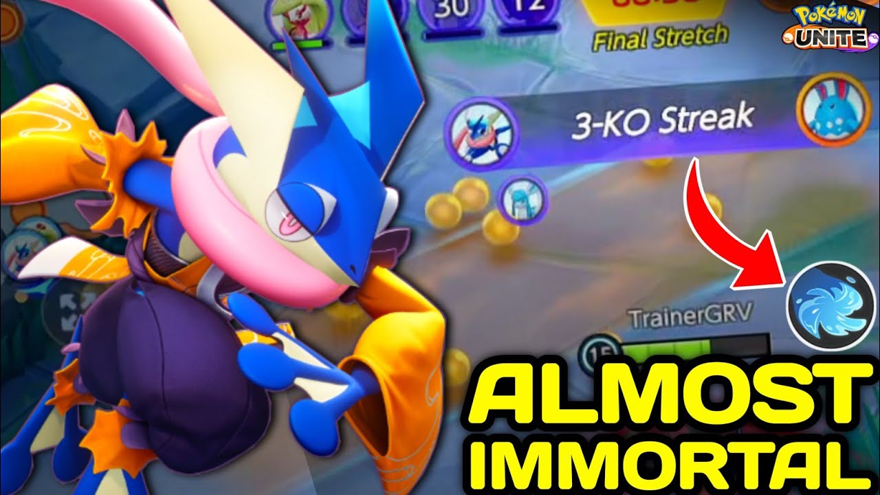 Greninja Becomes Almost Immortal with this Water Shuriken op Build 😎 Pokemon Unite 
