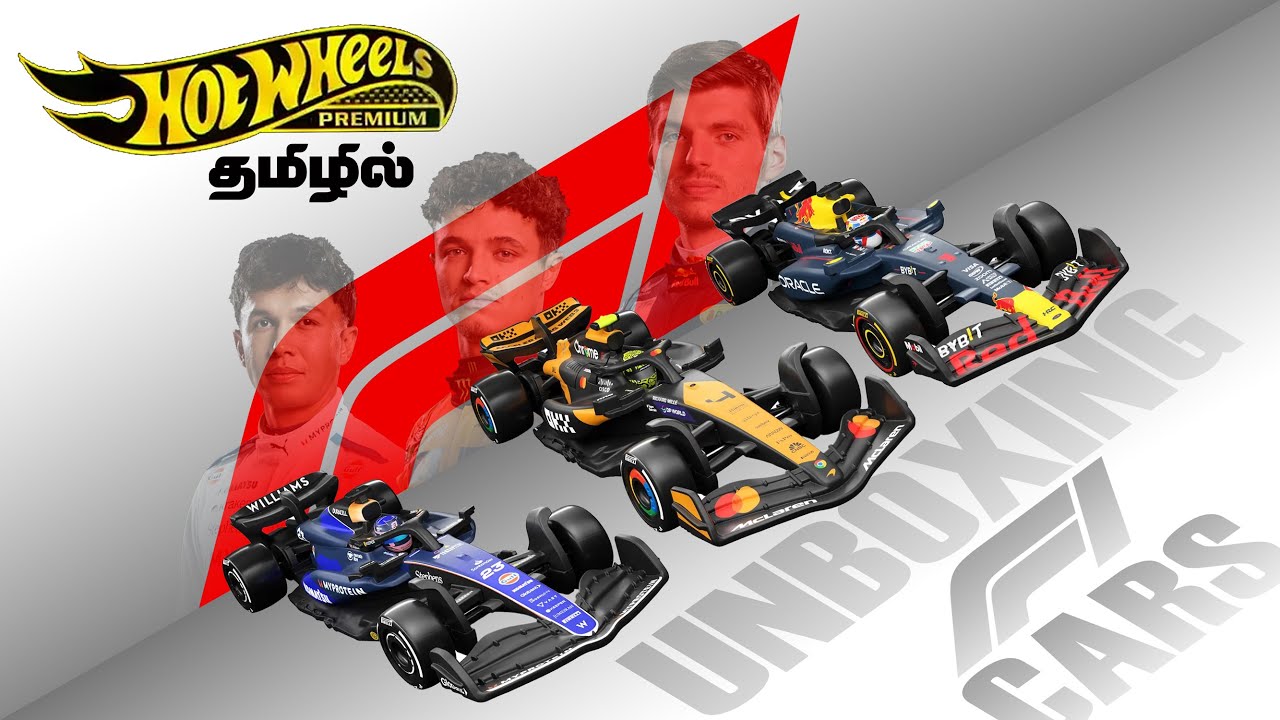 🤩 Hot Wheels F1 Premium Unboxing! Red Bull, McLaren, & Williams Racing Tamil Review!