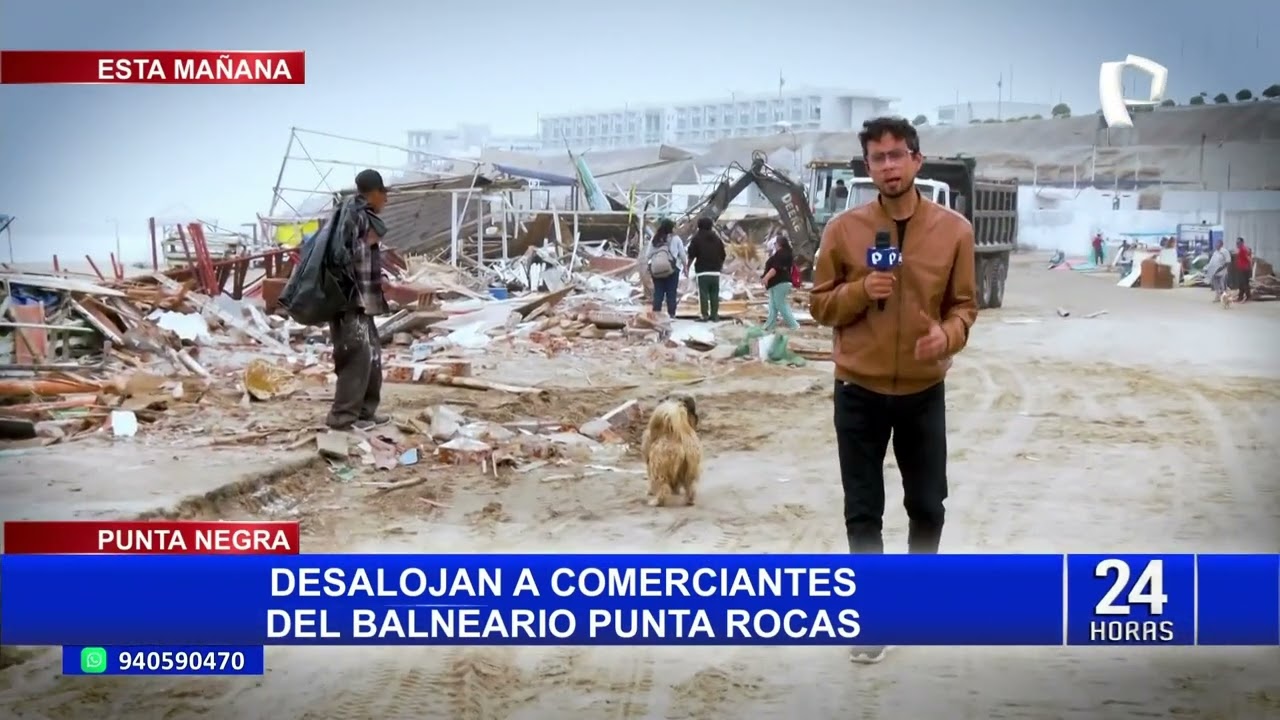Punta Negra: desalojan a comerciantes del balneario Punta Rocas