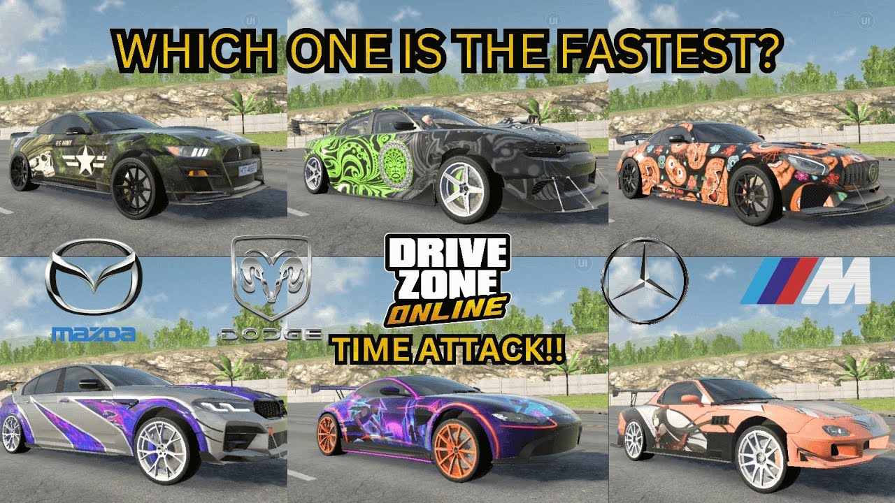 Dodge Charger vs Mazda RX 7 vs DSX vs BMW M5 vs  Mustang GT 500 vs Mercedes AMG GT Drive Zone Online