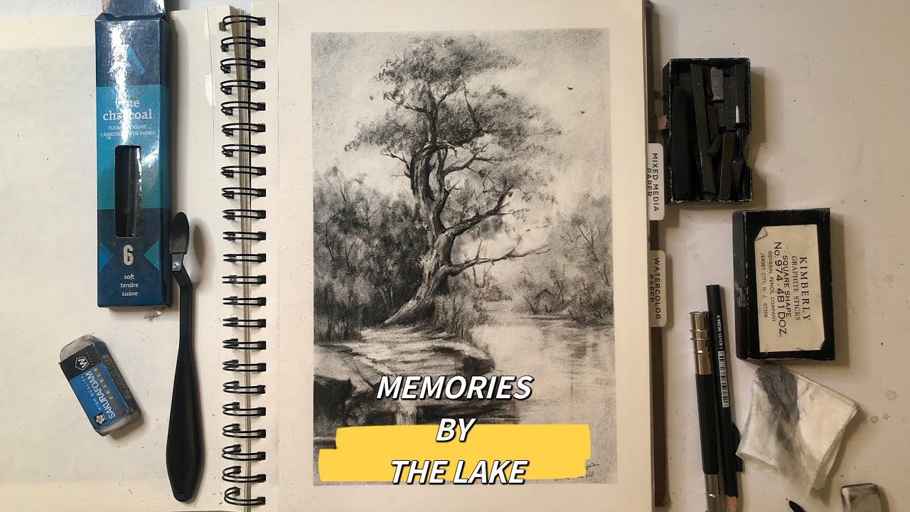 Charcoal Sketching Tutorial: The Trees / Easy Steps for Beginners / WuArt