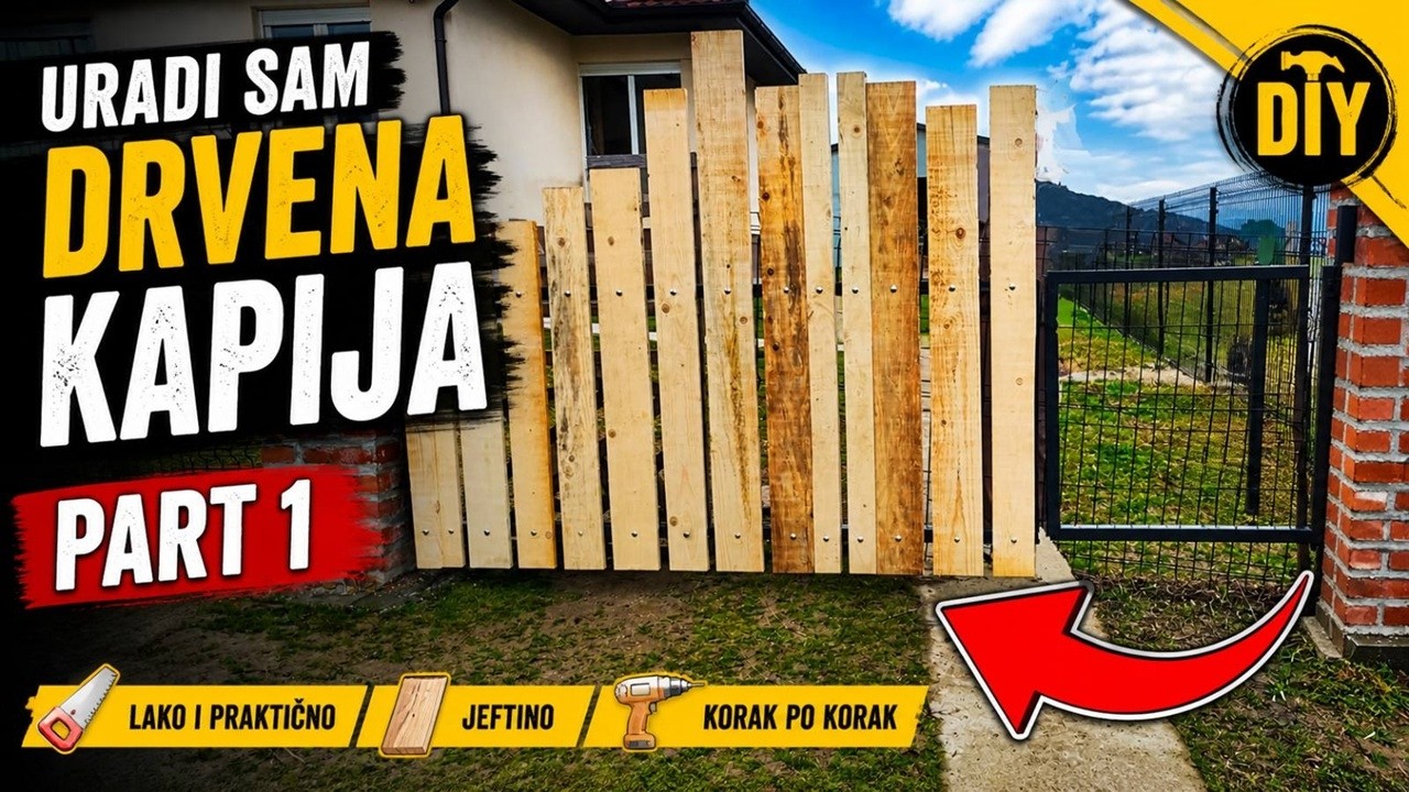 Dvokrilna drvena kapija - Build A Double Door Fence Gate