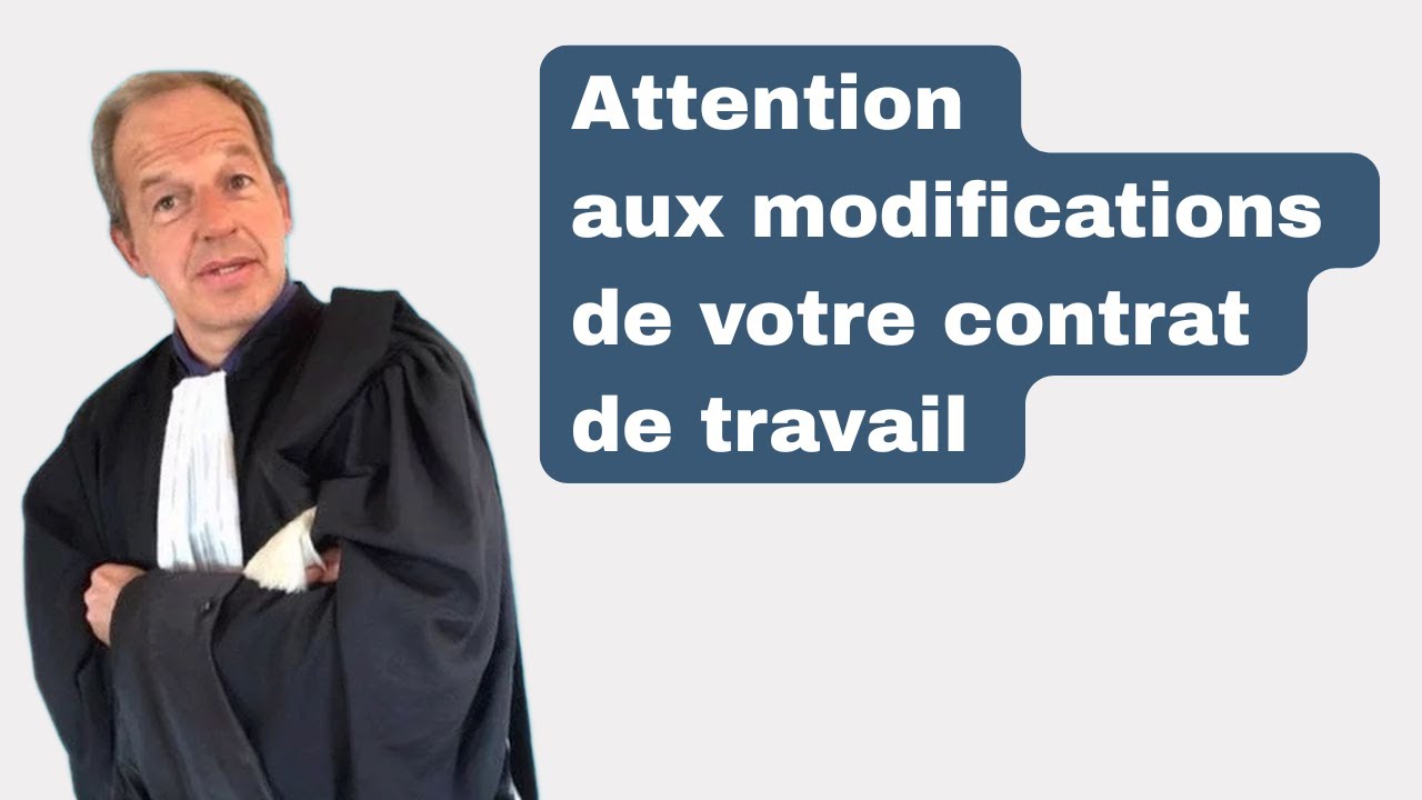 ON A MODIFI&Eacute; VOTRE CONTRAT DE TRAVAIL !