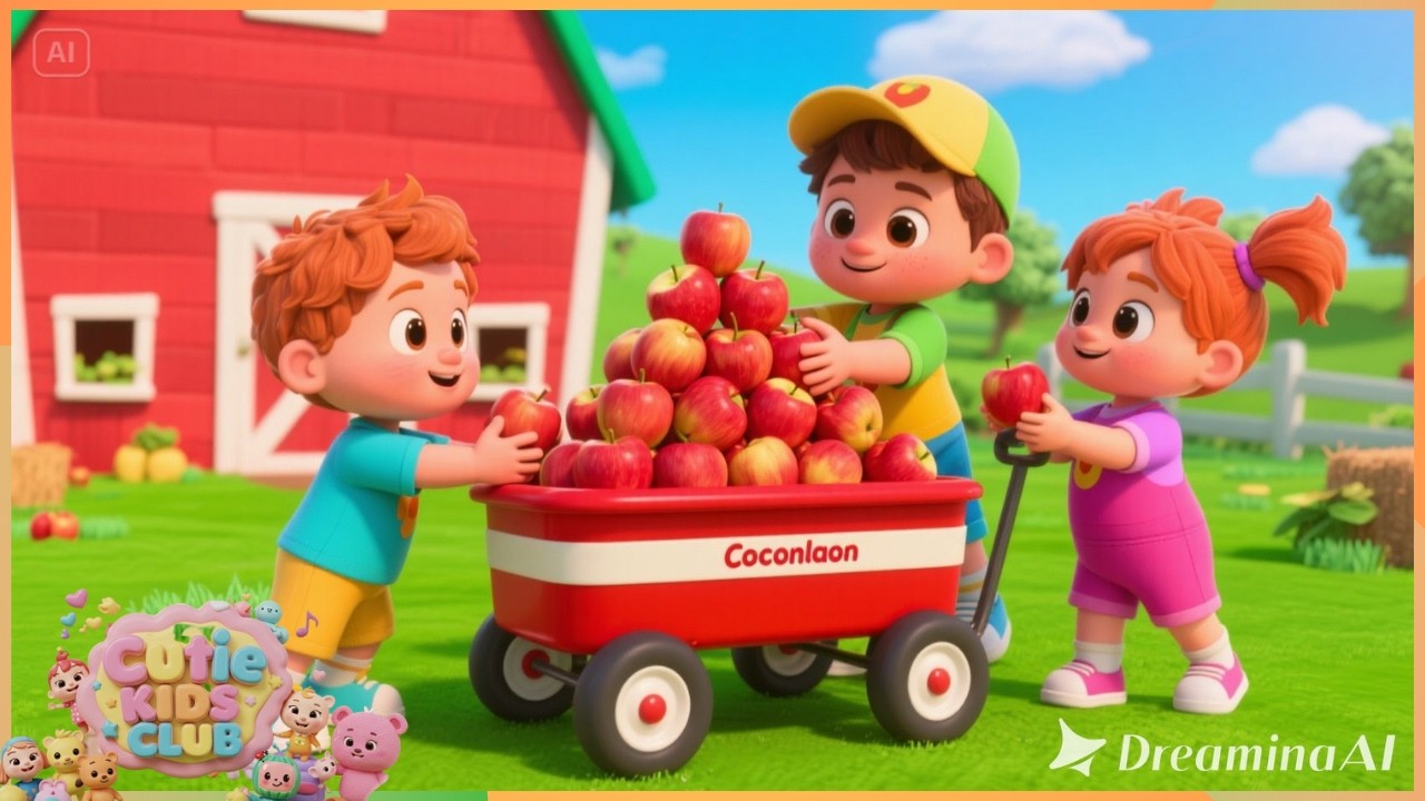 🍎 Apple Farm Adventure Song for Kids 🚛 Sing, Pick & Play 🎶