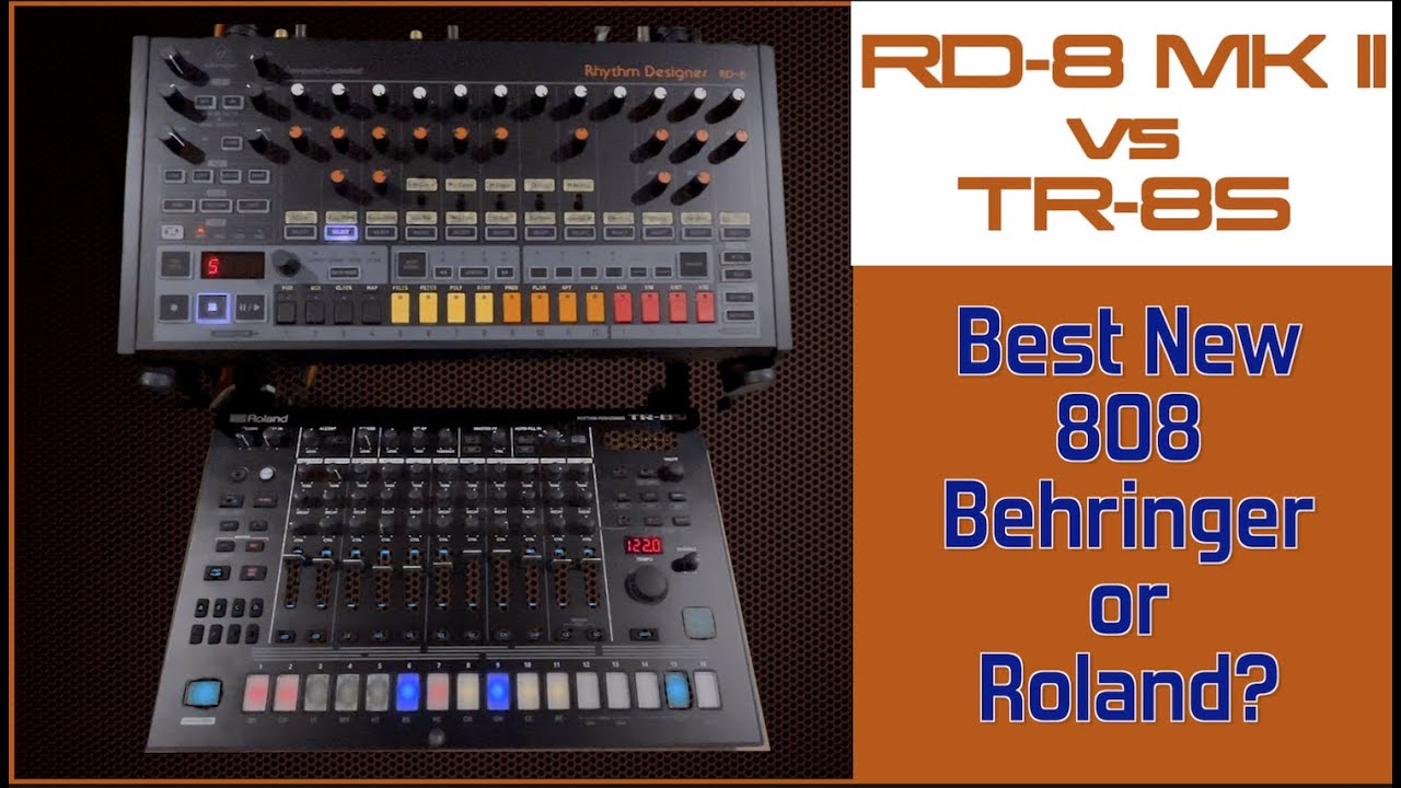 Behringer RD-8 MK II vs Roland TR-8S | 808 sounds compared