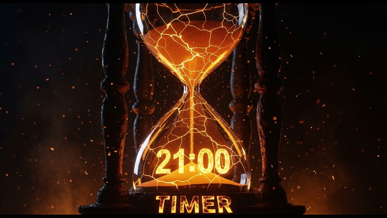 21 Minute Timer ⬛ Black Screen | Focus Session | No Music, No Ads