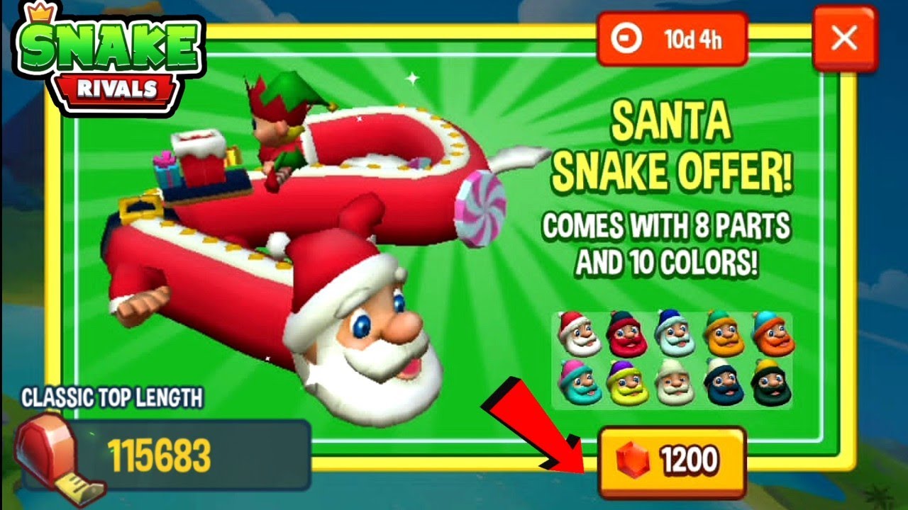 Snake Rivals - New Snake Unlocked Santa 