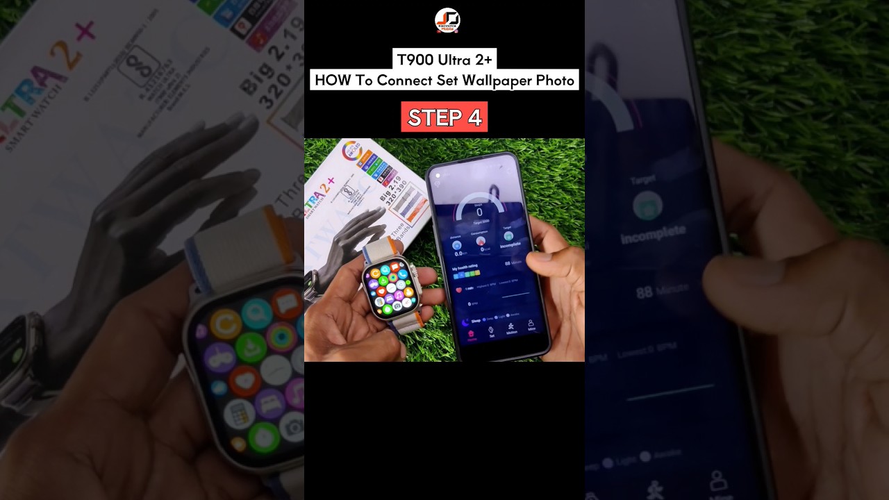 Set Wallpaper Photo in Smartwatch T900 Ultra 2+ smart watch How to connect #shorts #short #scopin