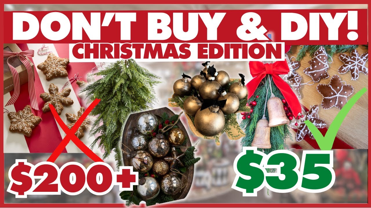 BUDGET Christmas Home Decor DIY Dupes ⭐️ Save HUNDREDS DIYing vs. Buying to get the look for less! 🤯
