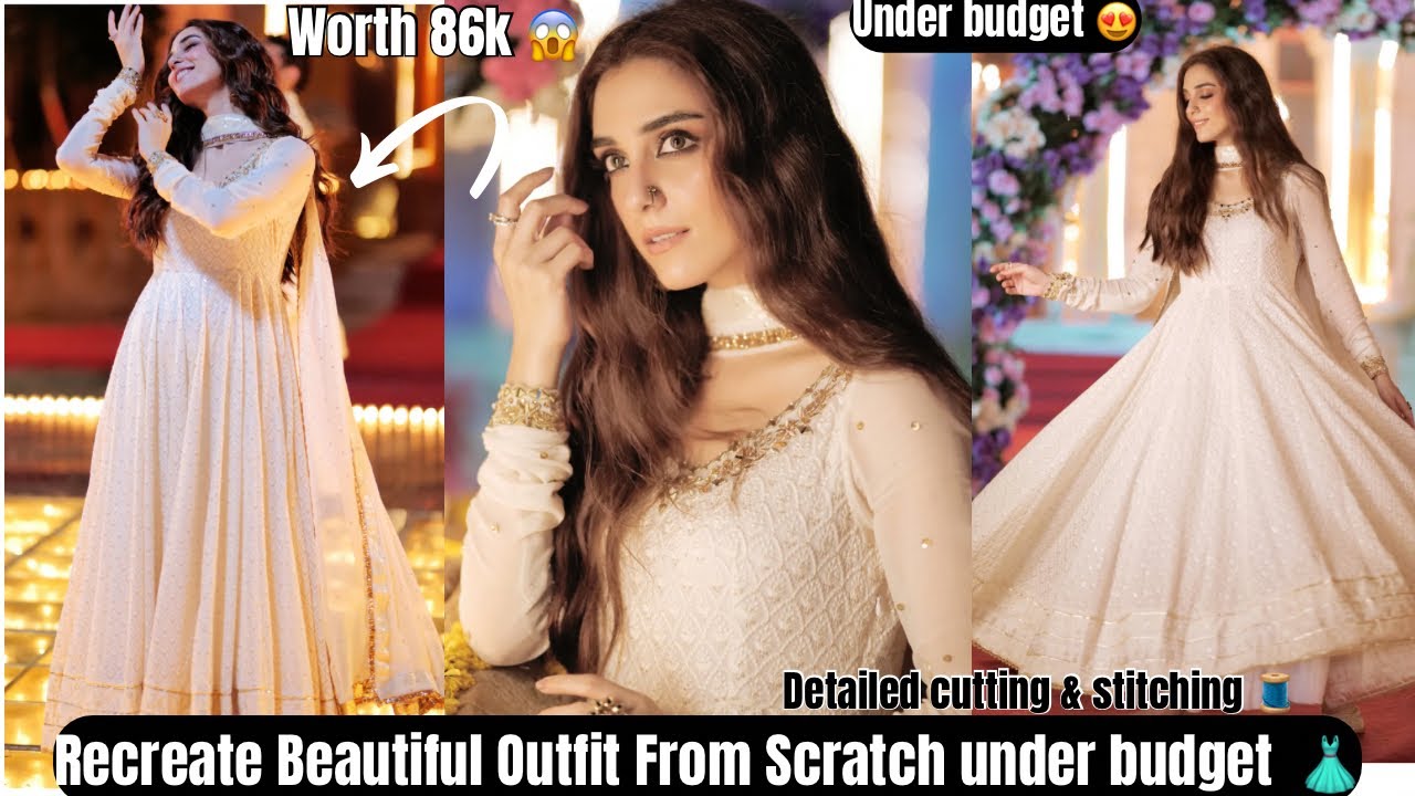 Recreate Outfit From Scratch 👗||Worth 86K 😱||under budget challenge 😍||Detailed cutting & stitching 