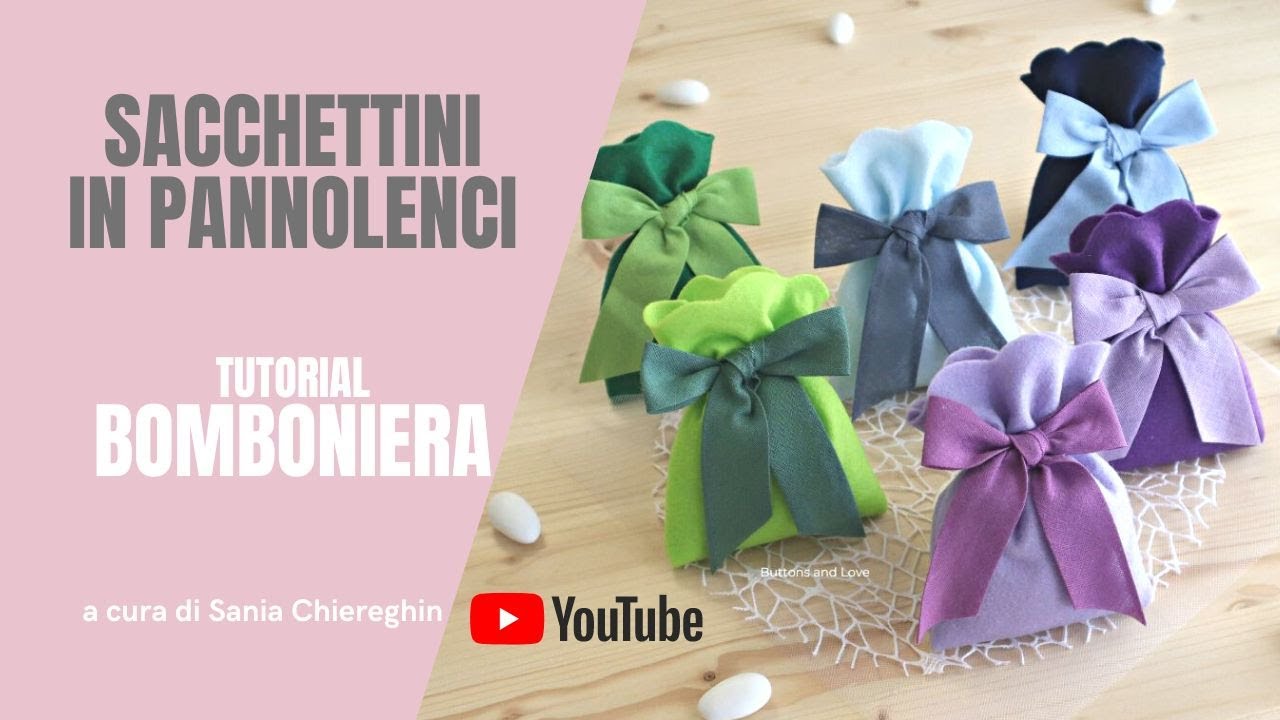 Sacchetti portaconfetti Bomboniera in 5 MINUTI, facile e veloce. Idea fai da te originale, cucito