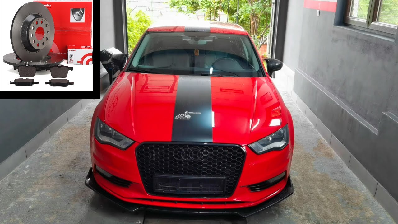 Замена передних тормозных колодок и дисков Audi A3 8V!